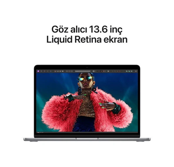 Apple MacBook Air MC8G4TU/A Apple M3 8C CPU 8C GPU 16 GB 256 GB SSD 13.6" MacOS Dizüstü Bilgisayar - 5