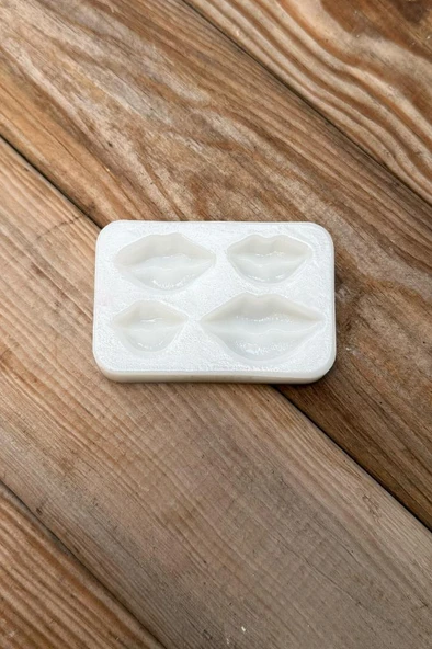 Öpücük Dört Boy Dörtlü Silikon Mum Kalıbı - Resim 6