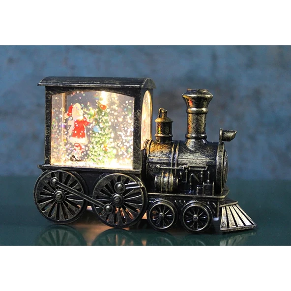 Trenli Yılbaşı Işıklı Kar Küresi Alk3221