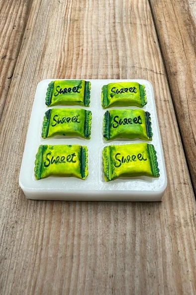 Sweet Altılı Silikon Mum Kalıbı - Resim 2