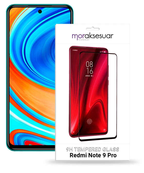 Xiaomi Redmi Note 9 Pro 5D Ekran Koruyucu Cam Tam Kaplayan