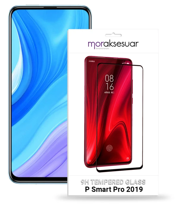 Huawei P Smart Pro 2019 5D Ekran Koruyucu Cam Tam Kaplayan