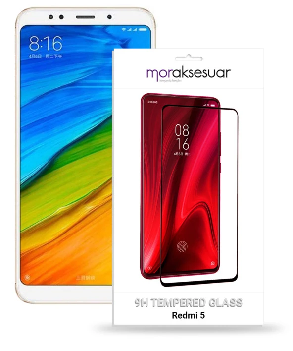 Xiaomi Redmi 5 5D Ekran Koruyucu Cam Tam Kaplayan