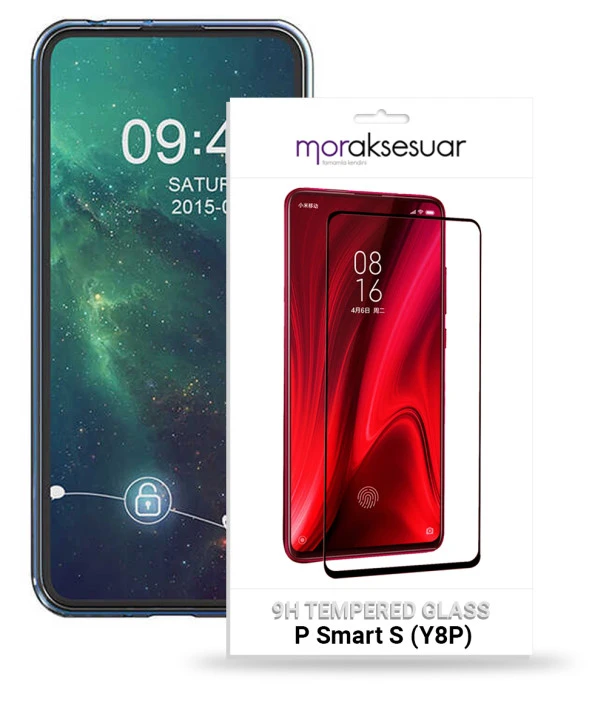 Huawei P Smart S(Y8P) 5D Ekran Koruyucu Cam Tam Kaplayan