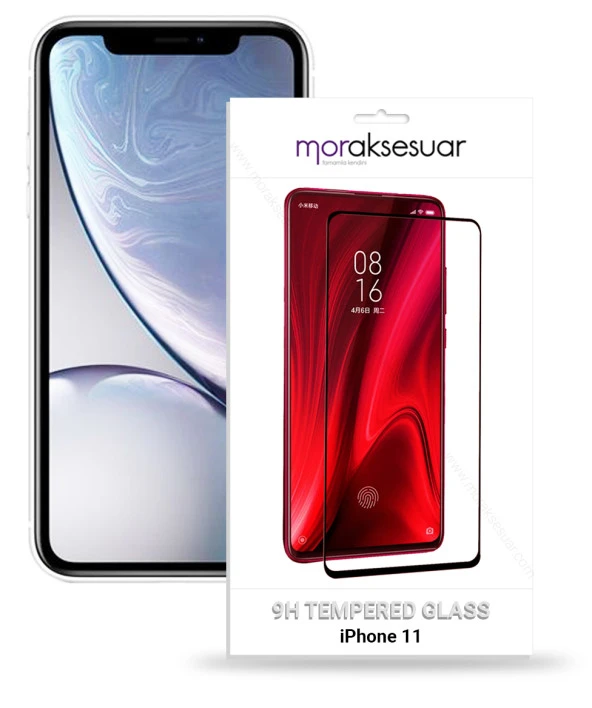 Apple iPhone 11 5D Ekran Koruyucu Cam Tam Kaplayan