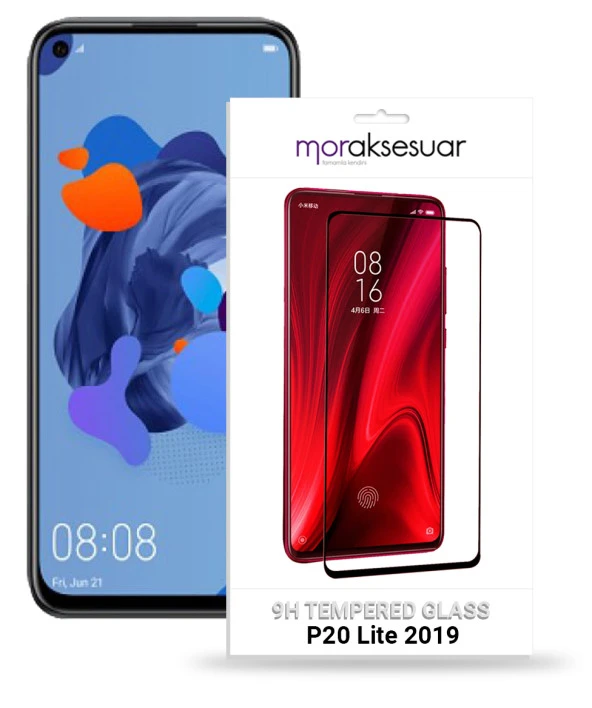 Huawei P20 Lite 2019 5D Ekran Koruyucu Cam Tam Kaplayan