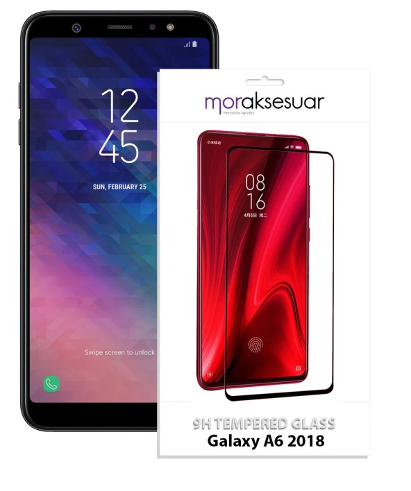 Samsung Galaxy A6 2018 5D Ekran Koruyucu Cam Tam Kaplayan