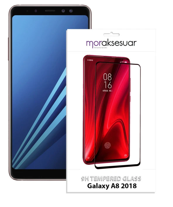 Samsung Galaxy A8 2018 5D Ekran Koruyucu Cam Tam Kaplayan