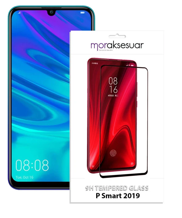 Huawei P Smart 2019 5D Ekran Koruyucu Cam Tam Kaplayan