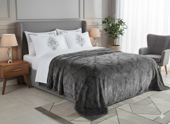 AGOSSA DAMASK BATTANİYE SETİ ANTRASİT ürün görseli