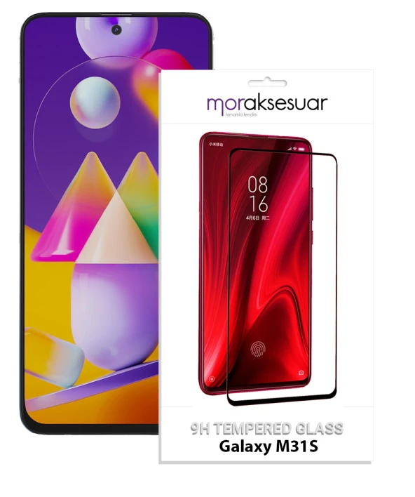 Samsung Galaxy M31S 5D Ekran Koruyucu Cam Tam Kaplayan