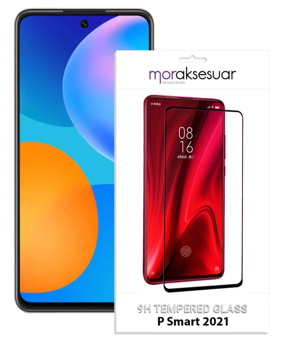 Huawei P Smart 2021 5D Ekran Koruyucu Cam Tam Kaplayan