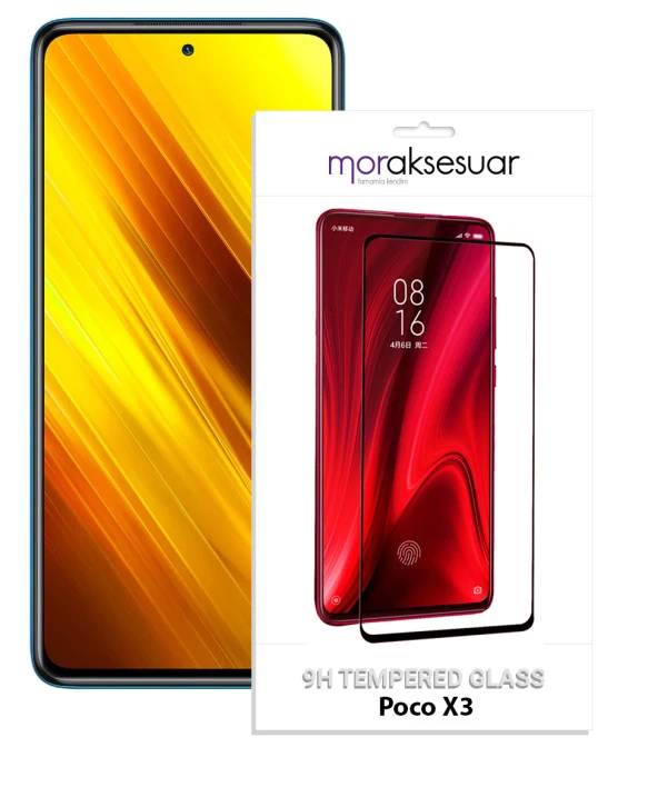 Xiaomi Poco X3 5D Ekran Koruyucu Cam Tam Kaplayan