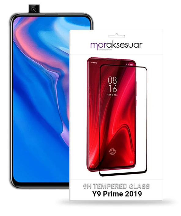 Huawei Y9 Prime 2019 5D Ekran Koruyucu Cam Tam Kaplayan