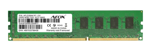 8GB 1333Mhz DDR 3 LONGDIMM Ram