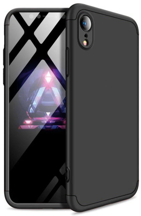 Apple iPhone XR Kılıf 360 Tam Koruma Kapak 3 Parça Slim Fit