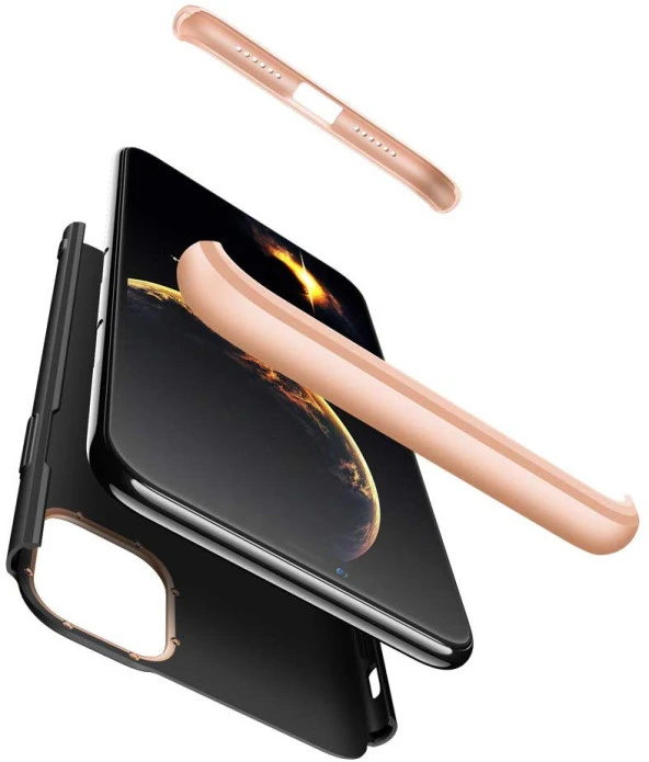 Apple iPhone 11 Pro Kılıf 360 Tam Koruma Kapak 3 Parça Slim Fit - Resim 11