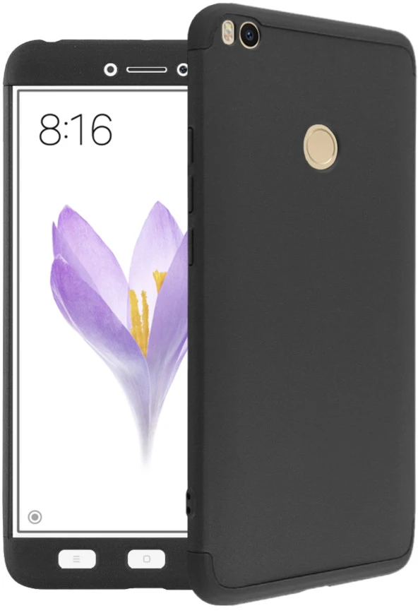 Xiaomi Mi Max 2 Kılıf 360 Tam Koruma Kapak 3 Parça Slim Fit