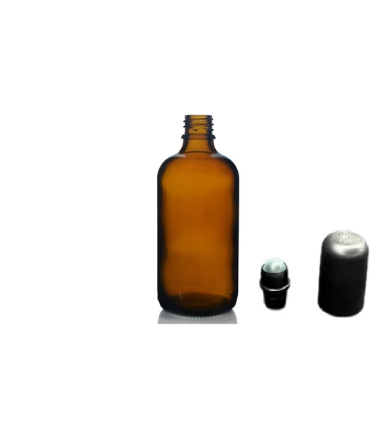 50ml kahverengi cam şişe roll-on şişe, 24 adet, bilye başlıklı şişe, cam şişe, roll-on şişesi, amber şişe