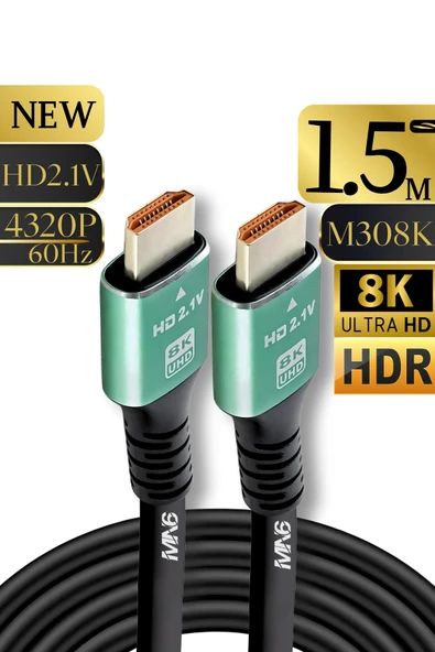 MN6 M308K 8K hdmi kablo/hdmi kablo 1.5 Metre-HDR-hdmi 2.1 kablo-3D-7680Ultra ARC 48GBPS Fiber-hdmi kablo