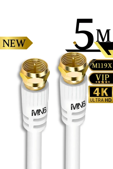 MN6 M119X 5 Metre Anten Kablosu/Hazır Altın uç F Konnektör-4K/Çanak Anten Kablosu-rg6 u6 anten kablosu