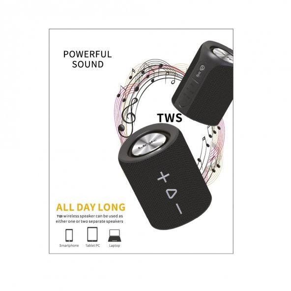 LinkTech T120 Kablosuz Bluetooth Hoparlör (Çift İki Parça) USB/SD/BT/AUX/FM - 2