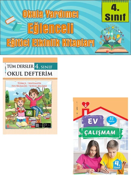 Ata 4.Sınıf Okula Yardımcı Tüm Dersler Okul Defterim- Ev Çalışmam ürün görseli 1