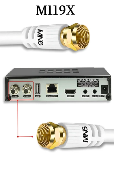 MN6 M119X 5 Metre Anten Kablosu/Hazır Altın uç F Konnektör-4K/Çanak Anten Kablosu-rg6 u6 anten kablosu - 3
