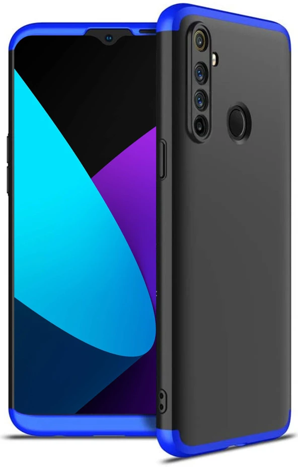 Realme 6i Kılıf 360 Tam Koruma Kapak 3 Parça Slim Fit - 3