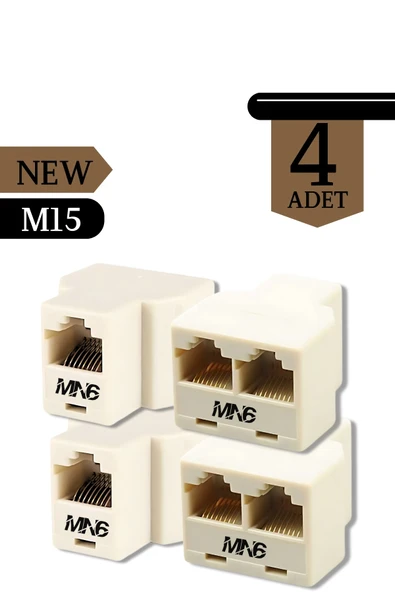 MN6 M15 kablo birleştirici/4 Adet-3kablo girişli-Cat5/5e-Cat6-uyumlu/lan kablosu Birleştirici Ara Aparatı
