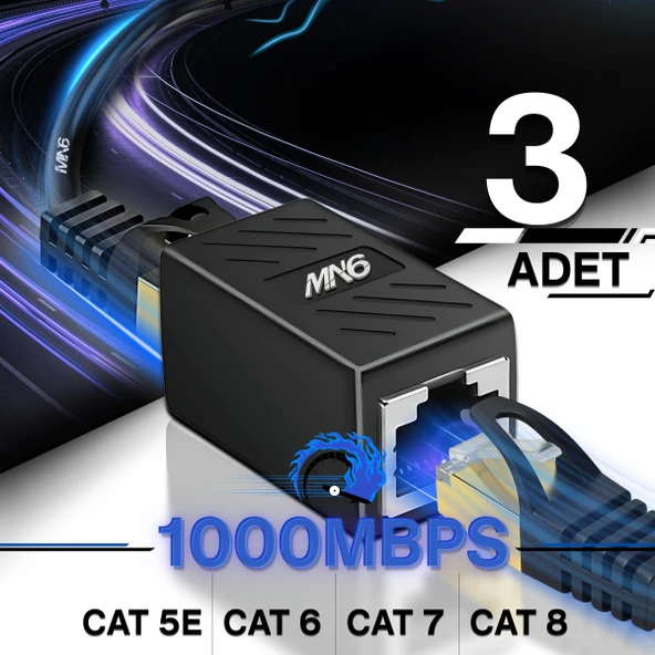 MN6 M13X kablo birleştirici/3 Adet-Cat5-Cat6-Cat7-Cat8-uyumlu/lan kablosu Birleştirici Ara Aparatı