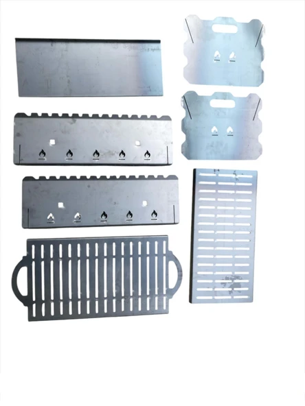Katlanabilir Portatif Kaliteli Metal Izgara 52 30 (7 Ayrılabilir Parça ) - 4