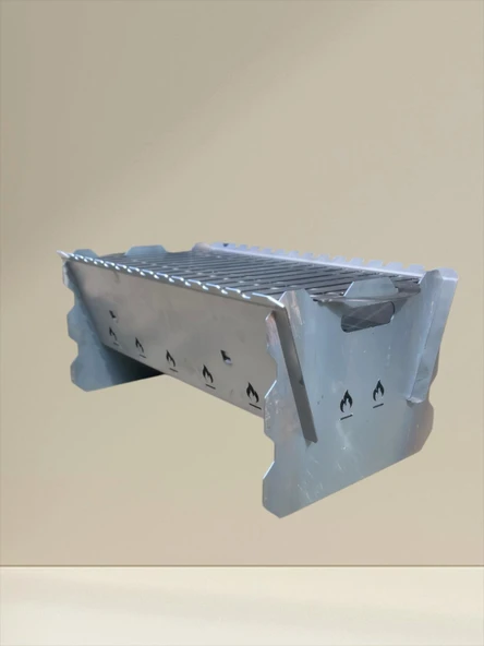 Katlanabilir Portatif Kaliteli Metal Izgara 52 30 (7 Ayrılabilir Parça )
