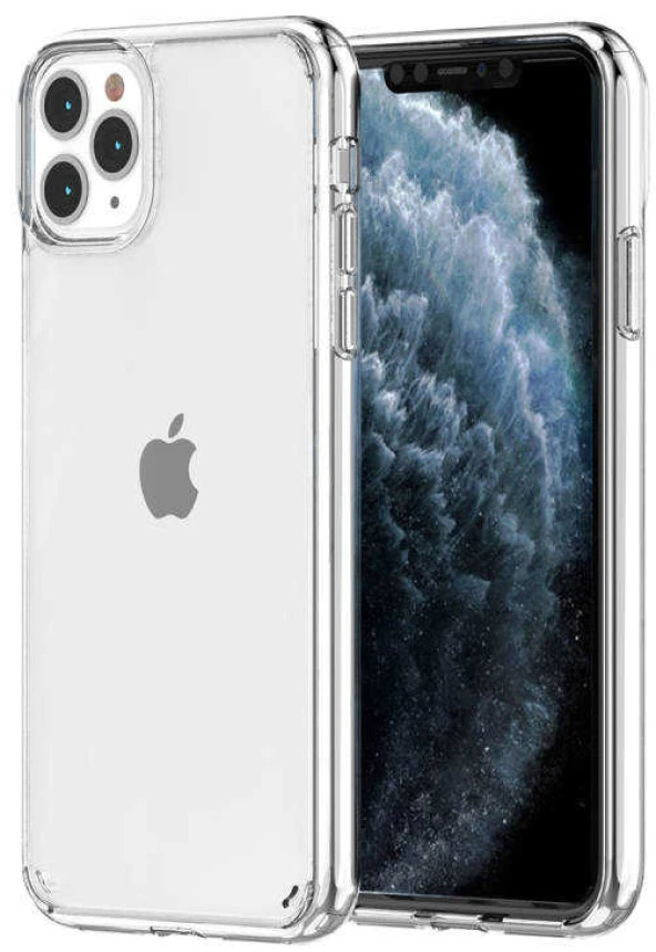 Apple iPhone 12 Pro Max Kılıf Sert Şeffaf Köşe Korumalı Hibrit Kapak