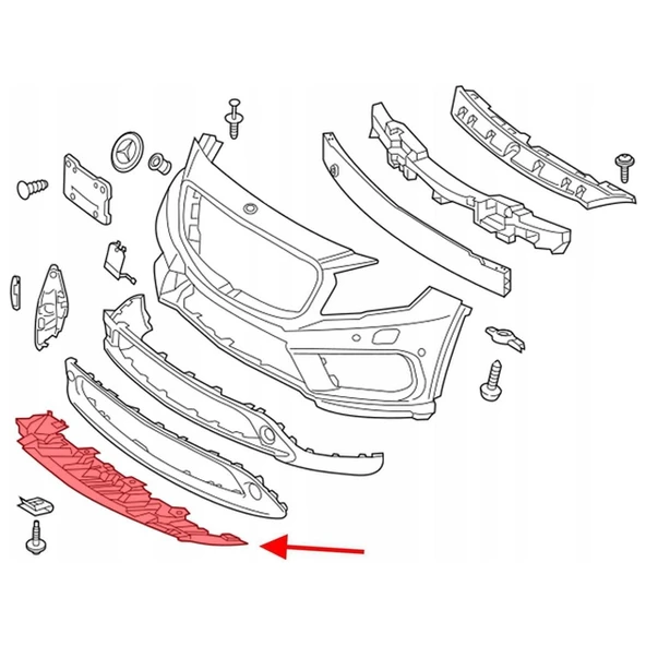 Mercedes X156 Gla Ön Tampon Alt Muhafaza 13-16 A1568850036 - 2