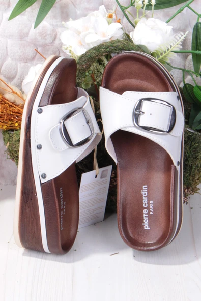 Pierre Cardin 7418 Anatomik Rahat Orijinal Ürün Tokalı Kadın Terlik - Resim 10