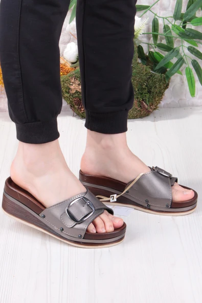 Pierre Cardin 7418 Anatomik Rahat Orijinal Ürün Tokalı Kadın Terlik - Resim 12