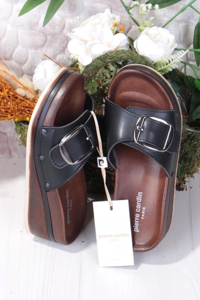 Pierre Cardin 7418 Anatomik Rahat Orijinal Ürün Tokalı Kadın Terlik - Resim 5