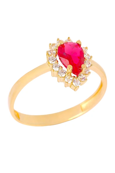 Cigold Taşlı Yüzük 14 Ayar Altın 1.53 Gr OA-K21601029075 - Resim 3