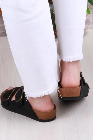 Pierre Cardin 7551 Anatomik Rahat Orijinal Ürün Çift Tokalı Kadın Terlik - Resim 9