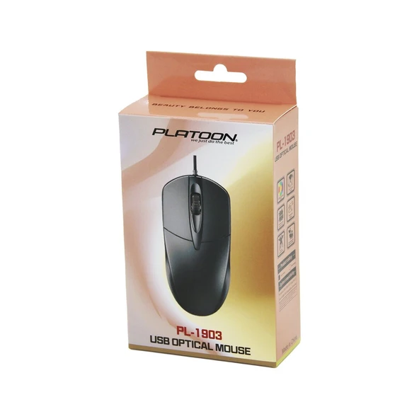 USB KABLOLU  OPTICAL MOUSE  KUTULU AMBALAJ  PL-1903 (4901)