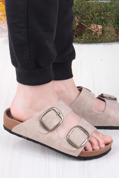 Pierre Cardin 7551 Anatomik Rahat Orijinal Ürün Çift Tokalı Kadın Terlik - Resim 2