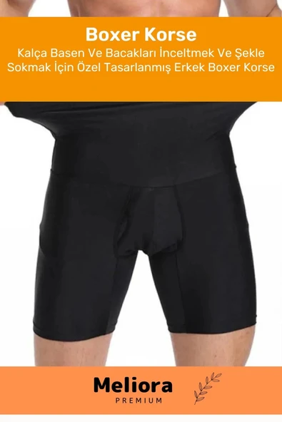 Özel Üretim Fit Görünüm Sağlayan İnceltici Rahat Atlet Ve Boxer İnceltici Erkek Korse 2'li Set - 3