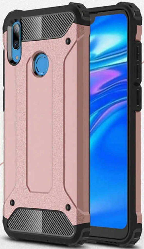 Huawei Y7 Prime 2019 Kılıf Zırhlı Tam Korumalı Silikon Tank Kapak - 4