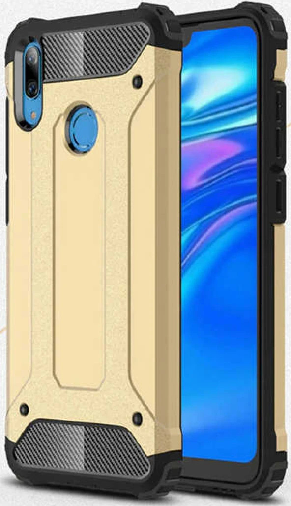 Huawei Y7 Prime 2019 Kılıf Zırhlı Tam Korumalı Silikon Tank Kapak - 6