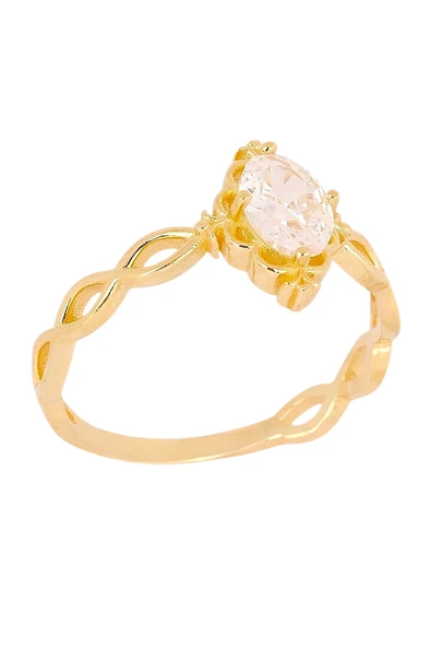 Cigold Taşlı Yüzük 14 Ayar Altın 2.20 Gr OA-K21601029058 - 4