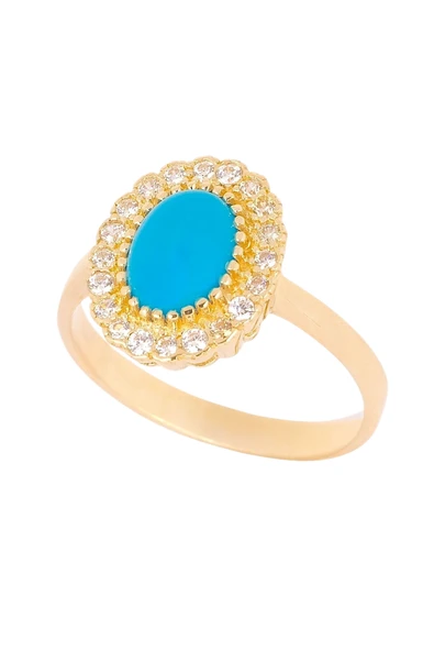 Cigold Taşlı Yüzük 14 Ayar Altın 2.78 Gr OA-K21601029062 - Resim 3