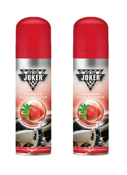 OTO MOTTO Joker Torpido Deri Plastik Için Parlatıcılı Silikon Oto Kokusu Parfüm Sprey 200 ml Çilek Kokulu 2 Ad.