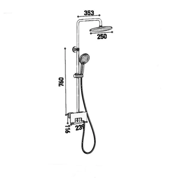FONTANA DUŞ ÜNİTESİ (KROM) FJ-3151 - 2
