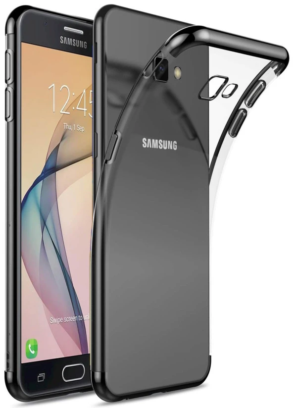 Samsung Galaxy J7 Prime Kılıf Lazer Boyalı Renkli Esnek Silikon Şeffaf